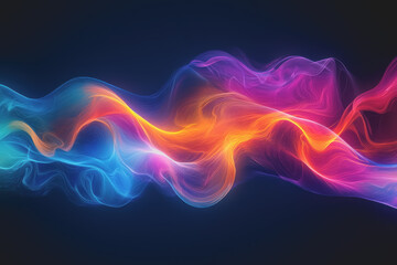 Obraz premium Colorful abstract smoke background with vibrant swirls and flowing shapes creating a dynamic and visually striking composition for creative design projects