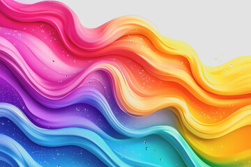 Obraz premium Abstract colorful rainbow wave background with smooth gradients and flowing lines suitable for modern design projects and digital artwork