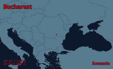 Bucharest Location Map