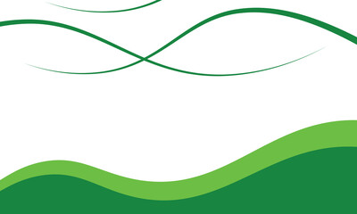 Abstract White and Green wave wide background banner
