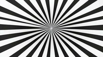 Abstract Black and White Radial Lines Design