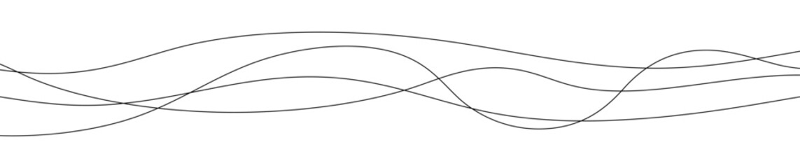 Thin curved wavy lines