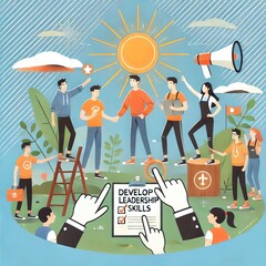 Develop leadership skills in young people through training and c