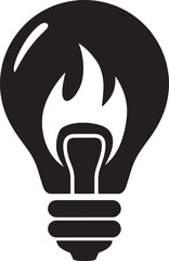 ight bulb Silhouette icon. Idea, energy, electric lamp, solution, quick tips bulb, strategy concept sign