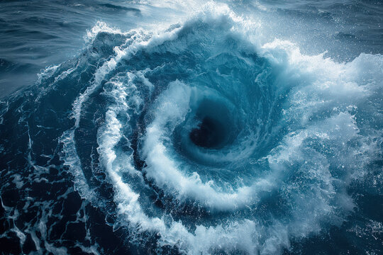 Powerful ocean whirlpool captured in stunning detail