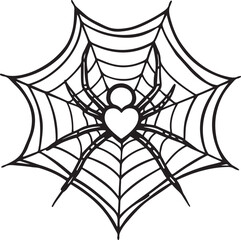 spider web silhouette vector designs