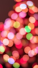 Brightly colored holiday lights create a festive atmosphere during winter celebrations in a cozy indoor space