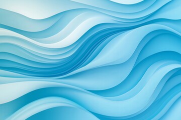Fototapeta premium A clean, abstract wavy pattern in various shades of blue