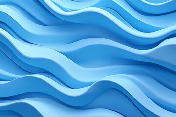 Obraz premium A clean, abstract wavy pattern in various shades of blue