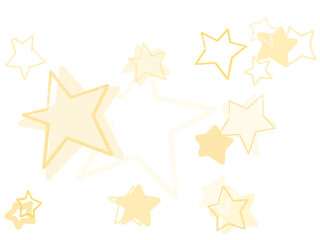 シンプルで可愛い星の線画背景イラスト