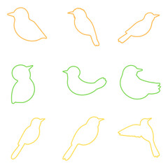 Lovebird Animal Outline Icon Set