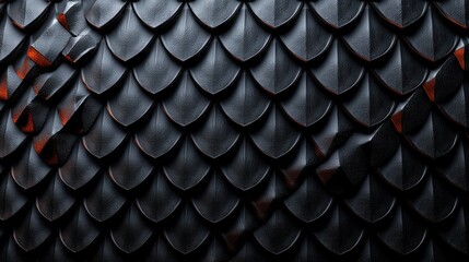 Dark Grey Scales Texture Background