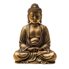 serene bronze Buddha statue in meditative pose, symbolizing peace and tranquility. This decorative piece adds spiritual touch to any space