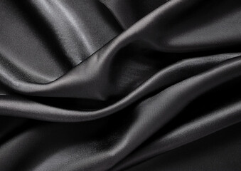 Naklejka premium 黒いサテンの背景テクスチャ