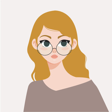 Menina cabelo longo loiro de &oacute;culos 