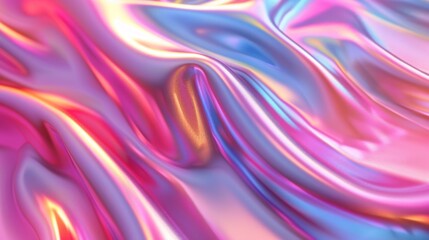 Obraz premium Gradient iridescent abstract background with smooth flowing texture and vivid colors blending together