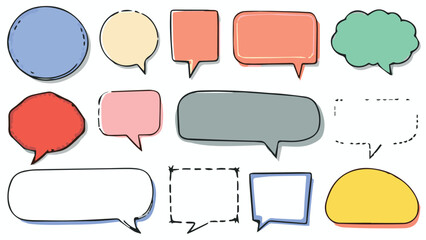 vector set of speech bubbles