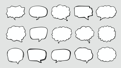 set of speech bubbles