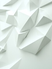 Obraz premium Abstract White Geometric Triangular Forms