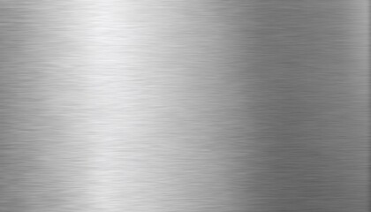 brushed metal texture background with horizontal grain pattern, industrial steel surface for design, printing, and 3d rendering