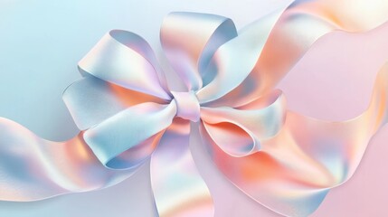 Elegant pastel bow on soft background perfect for gift wrapping and celebrations