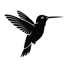 Hummingbird silhouette vector illustration.