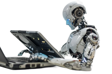 Technological Advancements Replacing Jobs: Challenges and Opportunities Isolated on Transparent Background