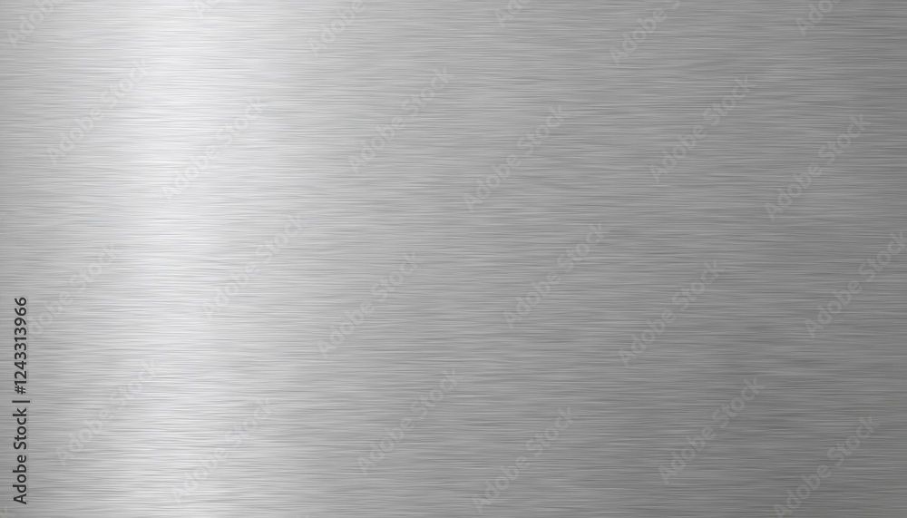 Poster brushed metal texture background with horizontal grain pattern, industrial steel surface for design,