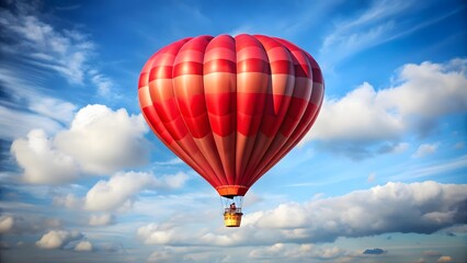 Obraz premium Red Hot Air Balloon in Sky