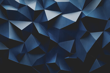 Fototapeta premium Abstract Background Abstract Dark Blue Background Polygon luxury background and modern background.