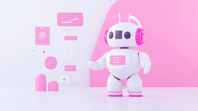 AI market analysis agent, evaluating mobile app dynamics, guiding developers on monetization strategies, minimalist 3D vector design, clean and open space for clarity