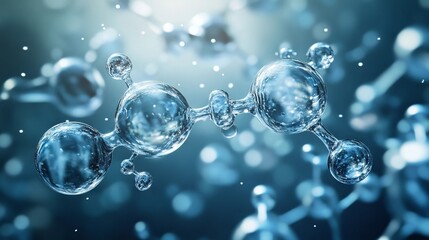 Molecular structures in a science laboratory showcasing the beauty of chemistry and molecular interactions