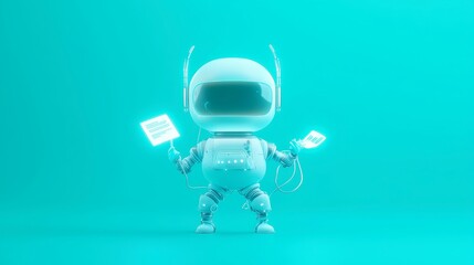 AI Crowdfunding Analyst, an intelligent agent exploring key success factors in crowdfunding, featuring a minimalist 3D vector design with a clean and open backdrop for clarity.