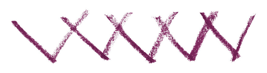 purple pencil strokes isolated on transparent background