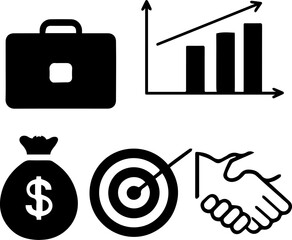 Business icon for creative graphics design