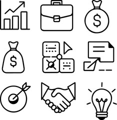 Business icon for creative graphics design