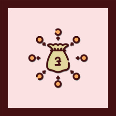 Budget Allocation Icon:  Financial Resource Distribution