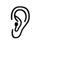sketch, illustration, doodle, black, vector, ear, outline, isolated, line, background, drawing, sign, symbol, contour, one, art, web, concept, continuous, face, linear, graphic, minimalist, design, 