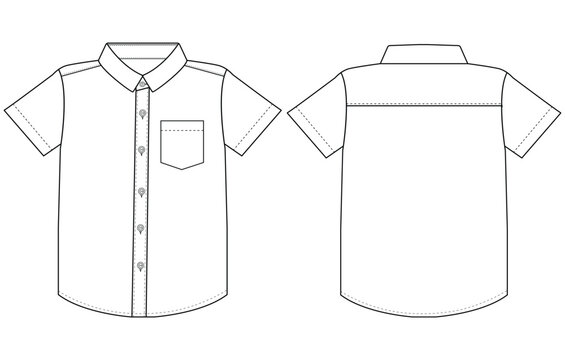 baby boy Short sleeved shirt vector illustration Front and back design