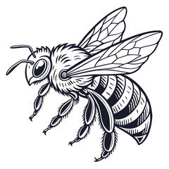 vector illustration of a bee
