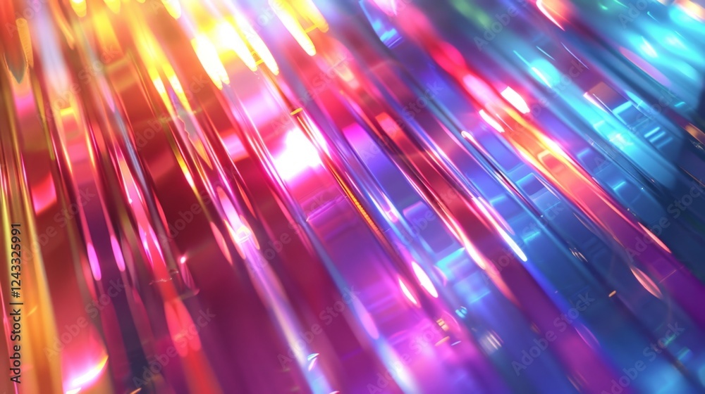 Poster colorful gradient abstract background with iridescent surfaces creating a dynamic visual effect