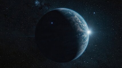 Obraz premium earth, planet, space, globe, world, map, blue, night, 3d, global, sphere, universe, atmosphere, astronomy, galaxy, ocean, sun, continent, light, europe, sea, cosmos, australia, star, nature