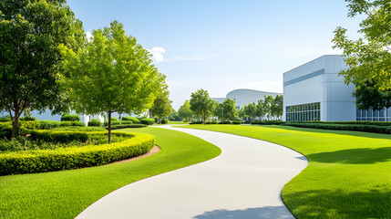 Modern Business Campus Pathway