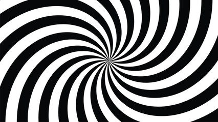 black burst, abstract black background, black and white swirl background, Vector illustration for swirl design, swirling radial pattern background.	