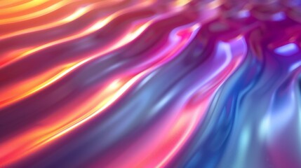 Obraz premium Gradient waves create an iridescent background filled with vibrant colors and patterns for artistic expression