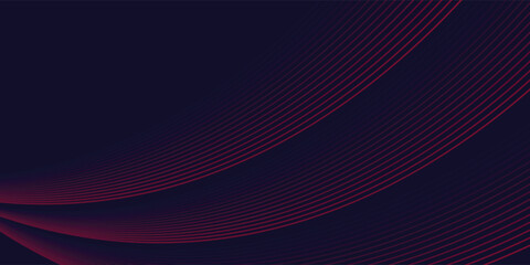 Abstract red wave line pattern on dark blue background. Futuristic technology concept.  vector eps10
