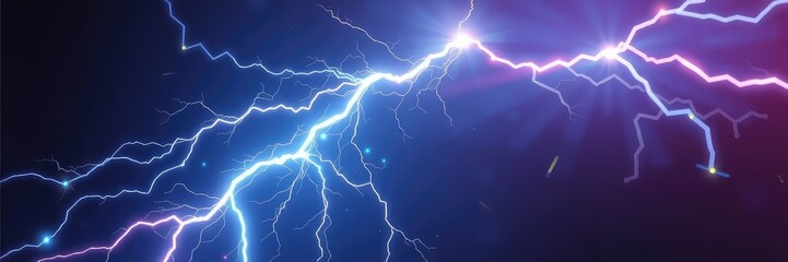 Fototapeta premium Blue lightning background, lightning strike background, thunderstorm images, 