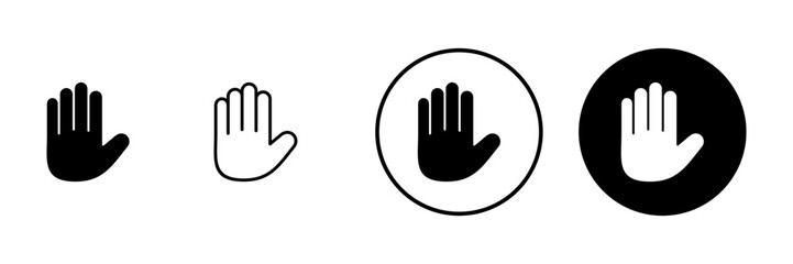 Hand icon vector. hand sign and symbol. palm