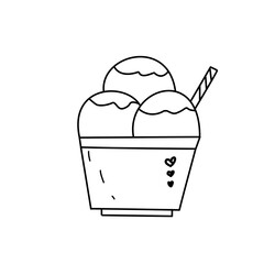 ice cream line icon