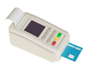 레트로 크레딧 카드 포스 단말기 기계 목업 Retro Credit Card POS Machine Mock up